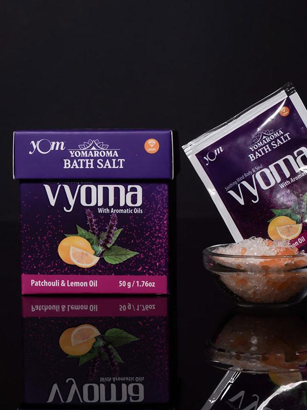 YOM YOMAROMA Vyoma Bath Salt With Aromatic Oils (Pouch Box) - 10 Nos * 5 Gms