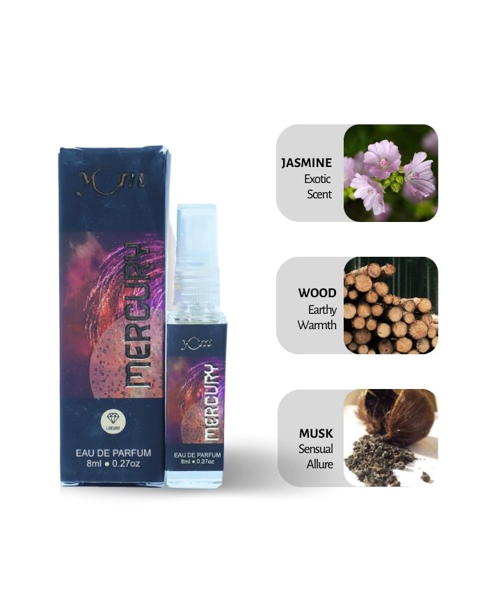 YOM PERFUME Mercury for Unisex - 8Ml
