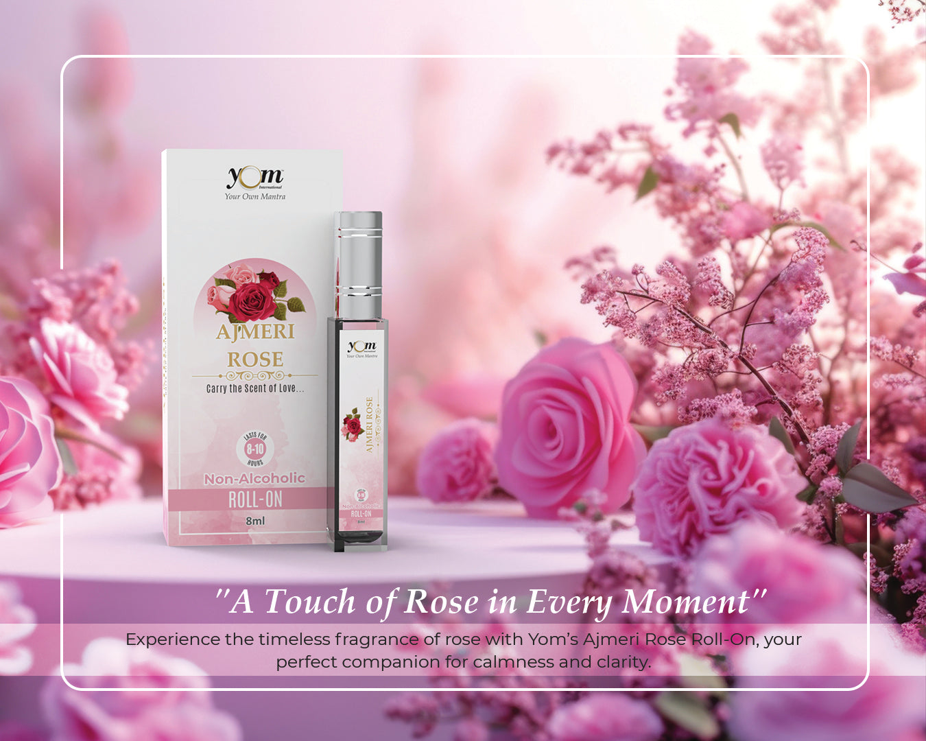 Ajmeri Rose Fabric Roll on - 8ml