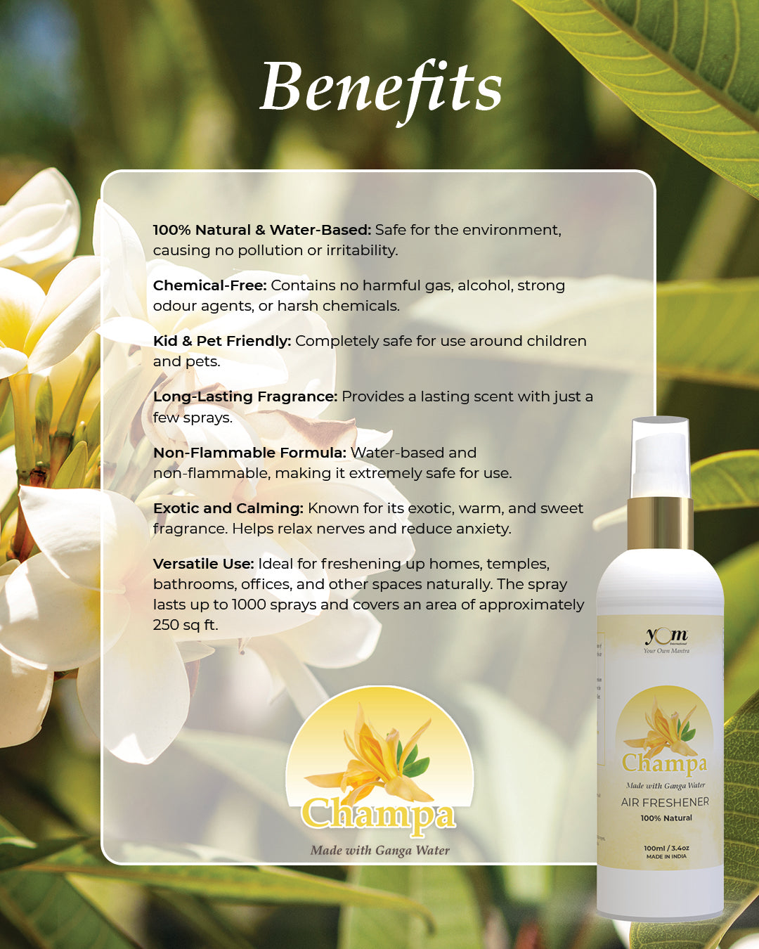 Yom Champa Air Freshener - 100ml