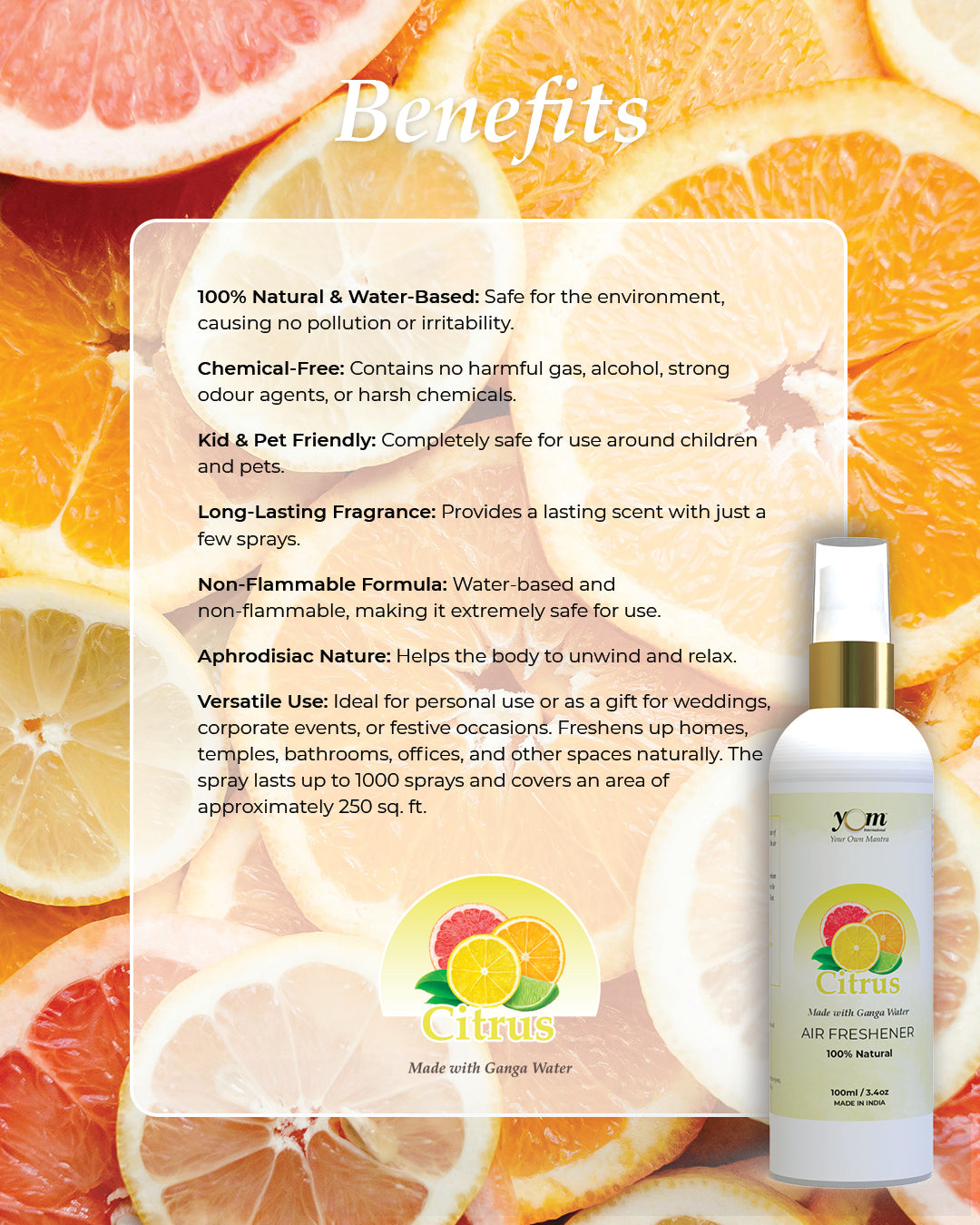 Yom Citrus Air Freshener - 100ml