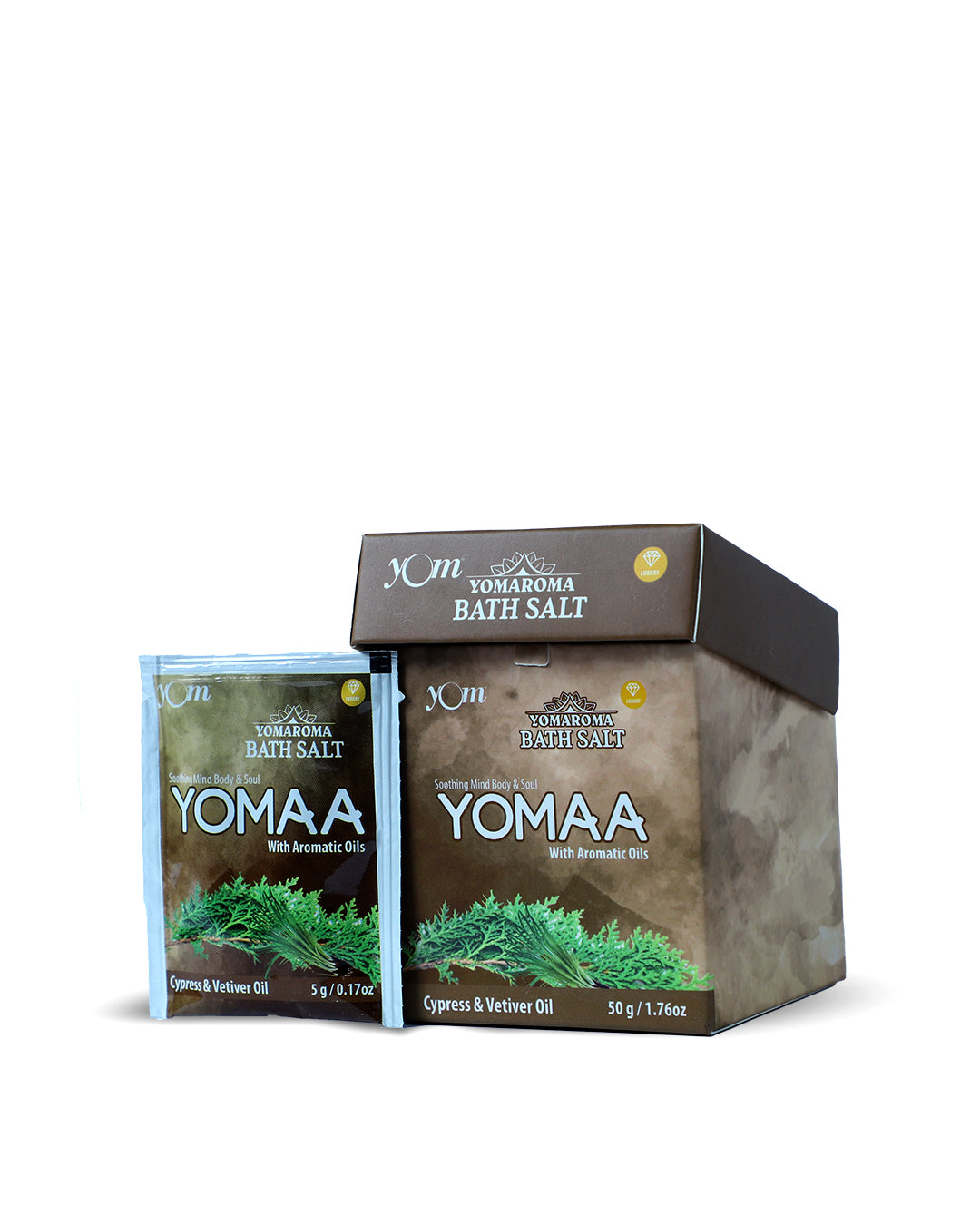 YOM YOMAROMA Yomaa Bath Salt With Aromatic Oils (Pouch Box) - 10 Nos * 5 Gms