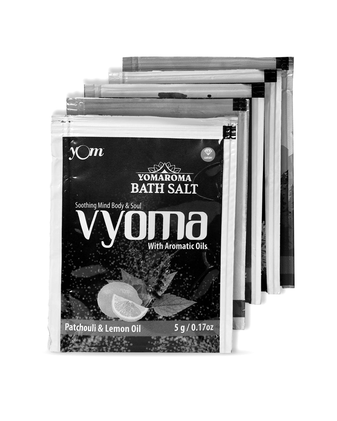 YOM YOMAROMA Bath Salt With Aromatic Oils (Pack of 5 Pouch) - 5 Nos * 5 Gms