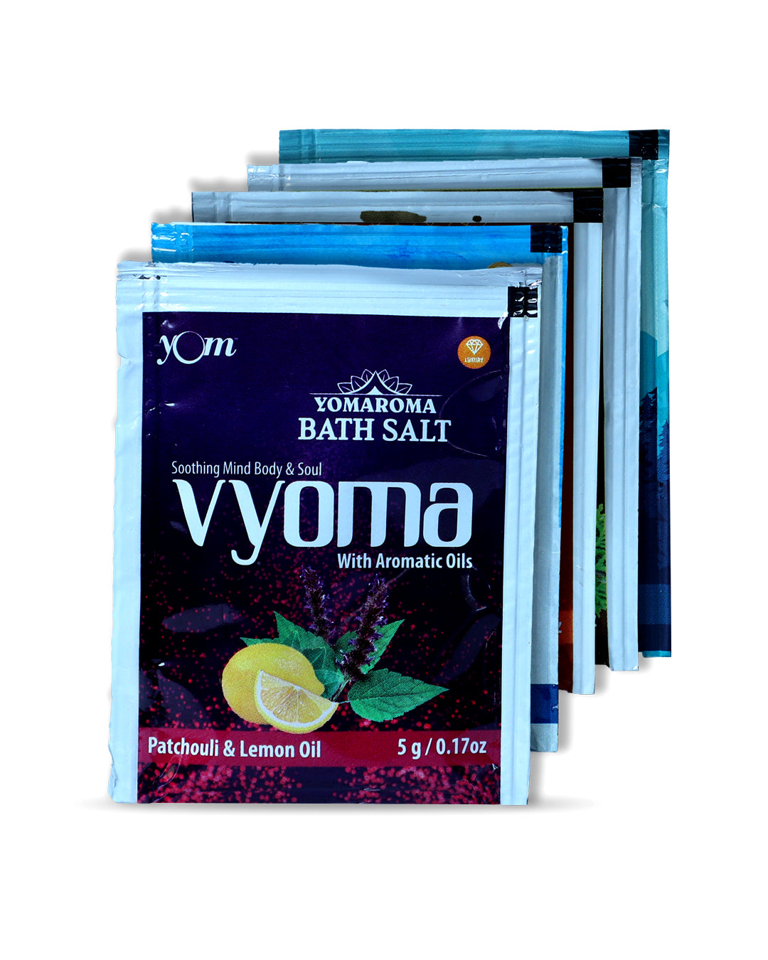 YOM YOMAROMA Bath Salt With Aromatic Oils (Pack of 5 Pouch) - 5 Nos * 5 Gms