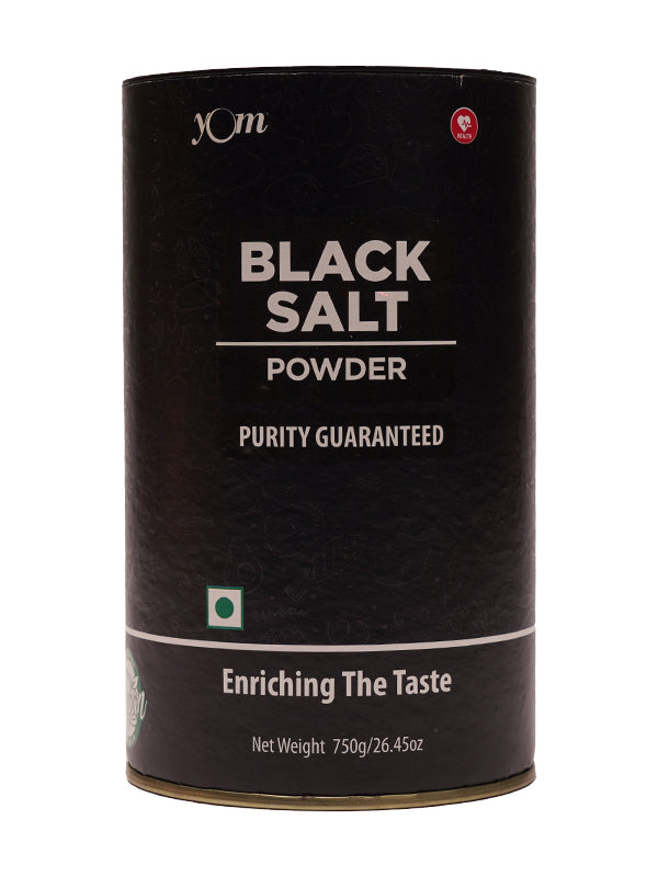 YOM Black Salt (Tin) - 750 Gms