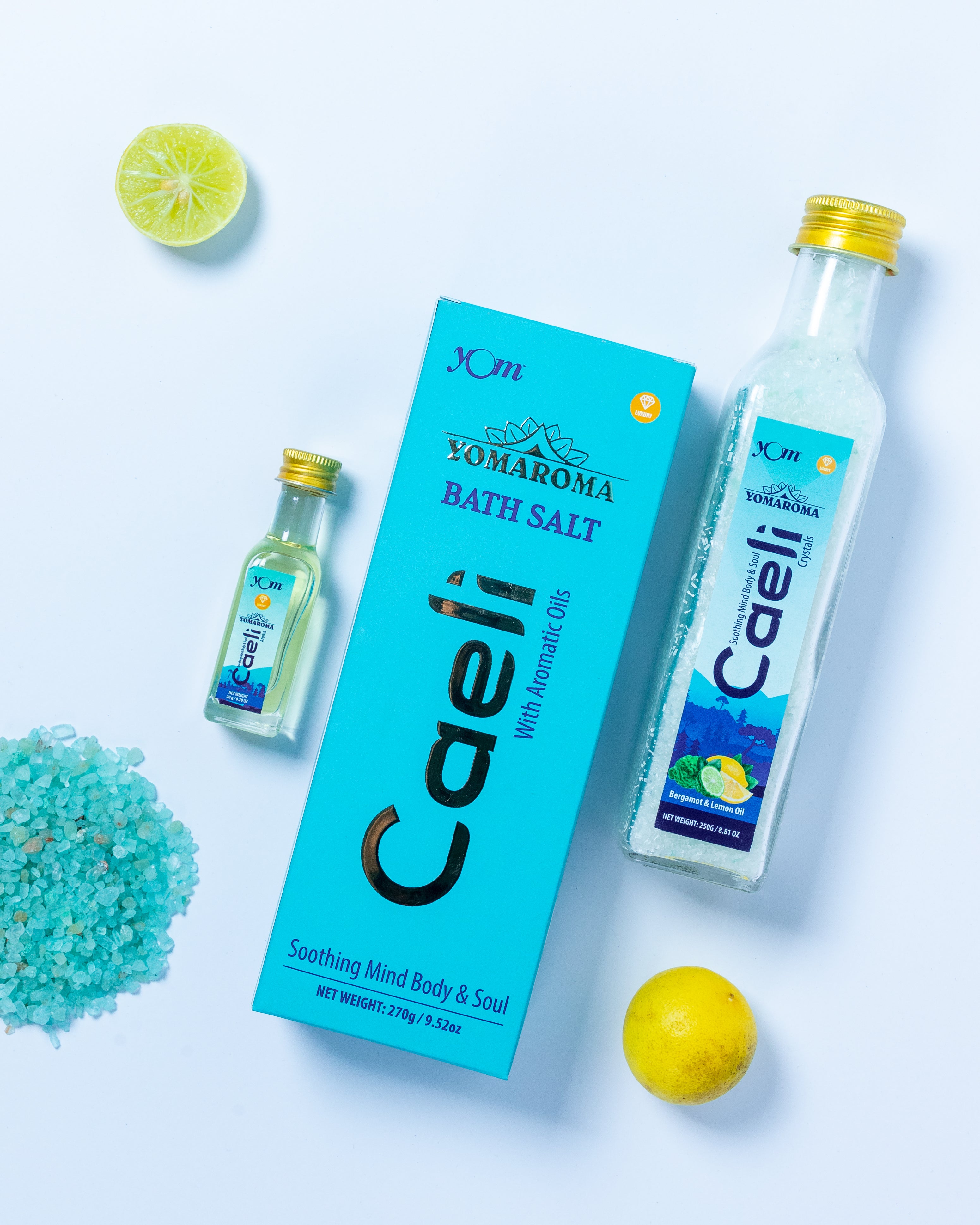 YOM YOMAROMA Caeli Bath Salt With Aromatic Oil - 270 Gms