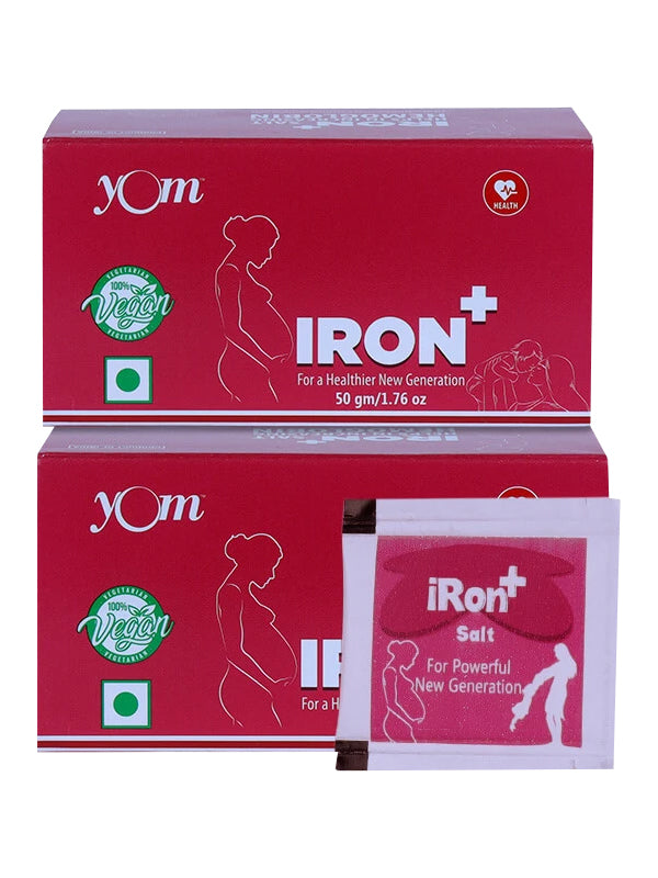 YOM Iron Plus Fortified Salt (Travelling Pouch Box) - 50 Nos * 1 Gm