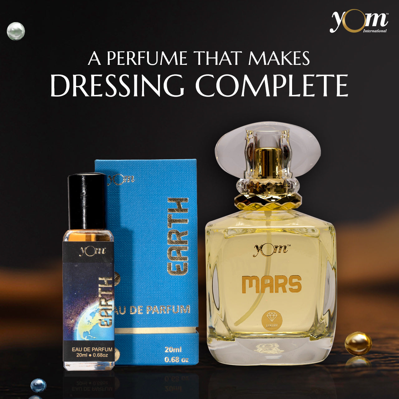 YOM Luxury Perfume Unisex-Mars And Unisex-Earth Combo Pack - 2 Nos * 100 Ml,20Ml