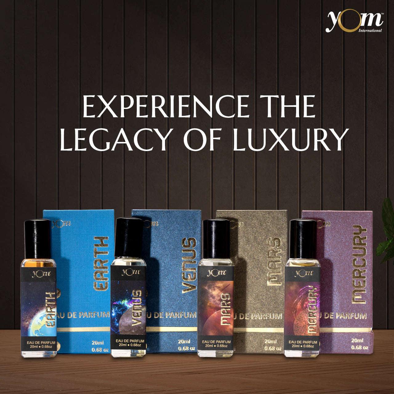 YOM Luxury Perfume Earth for Unisex,Mars for Unisex,Mercury for Unisex,Venus for Unisex  Combo Pack - 4 Nos * 20ML