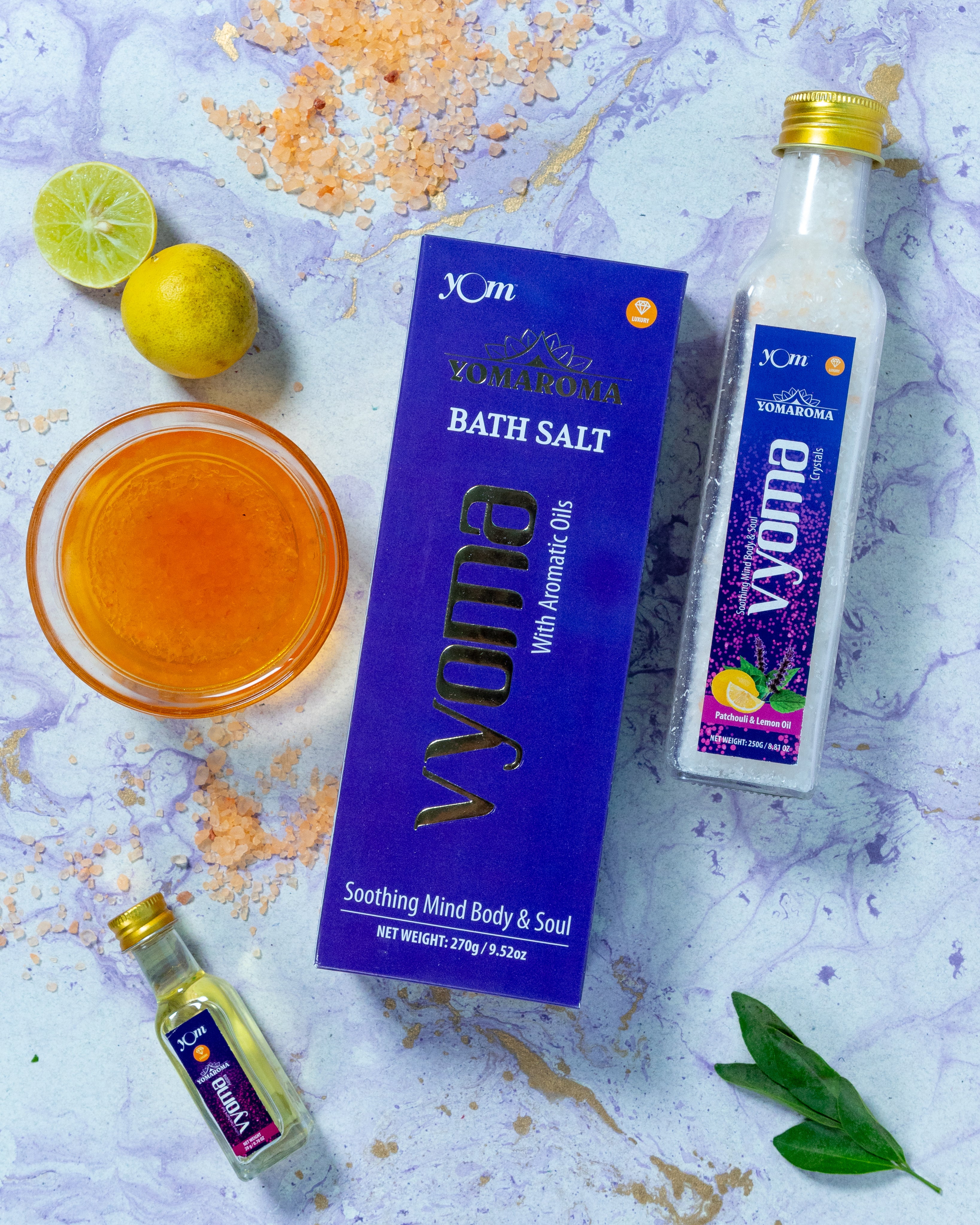 YOM YOMAROMA Vyoma Bath Salt With Aromatic Oil - 270 Gms
