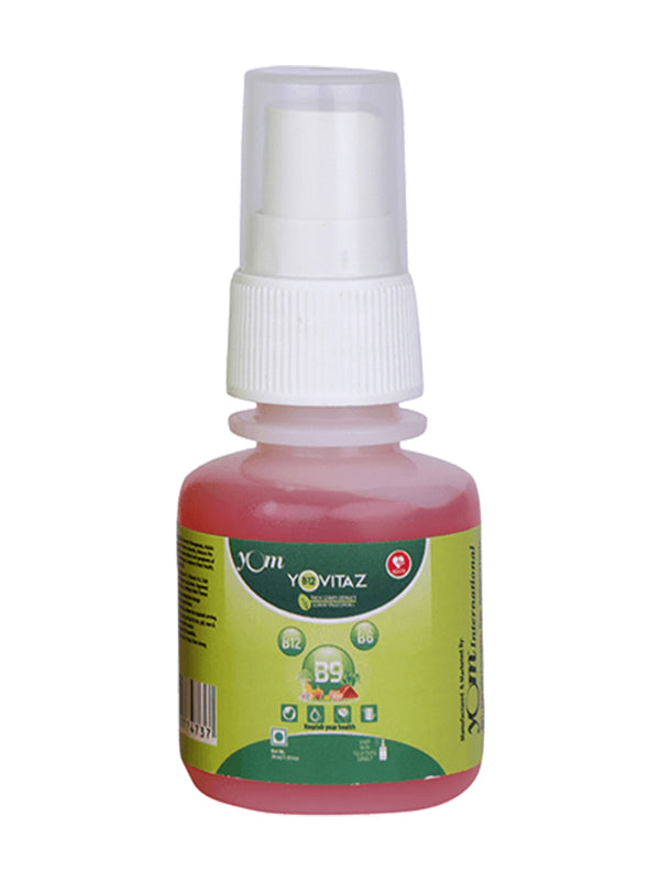 YOM YOVITAZ Vitamin B12 B9 B6 + Tulsi Leaves Extract (Spray) - 30 Ml