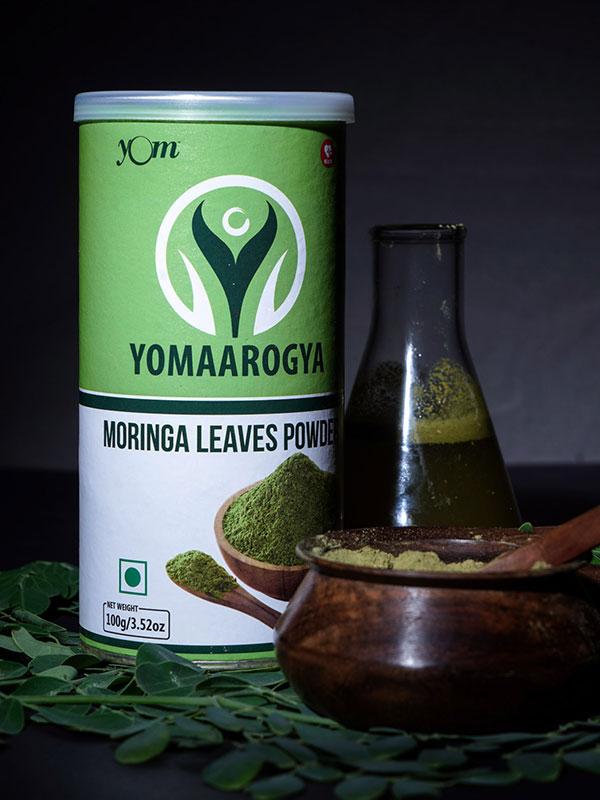 YOM YOMAAROGYA Moringa Leaves Powder (Tin) - 100 Gms