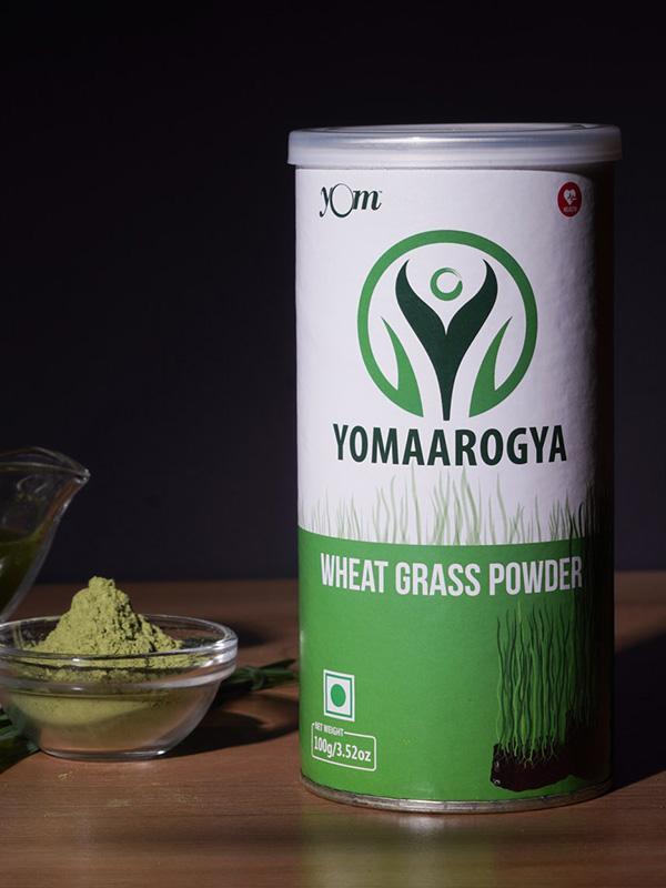 YOM YOMAAROGYA Wheat Grass Powder (Tin) - 100 Gms