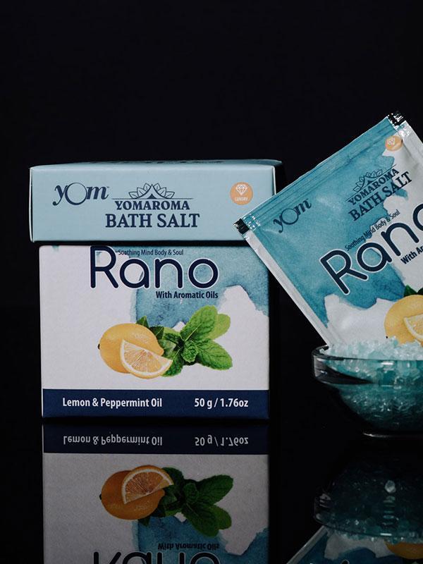 YOM YOMAROMA Rano Bath Salt With Aromatic Oils (Pouch Box) - 10 Nos * 5 Gms